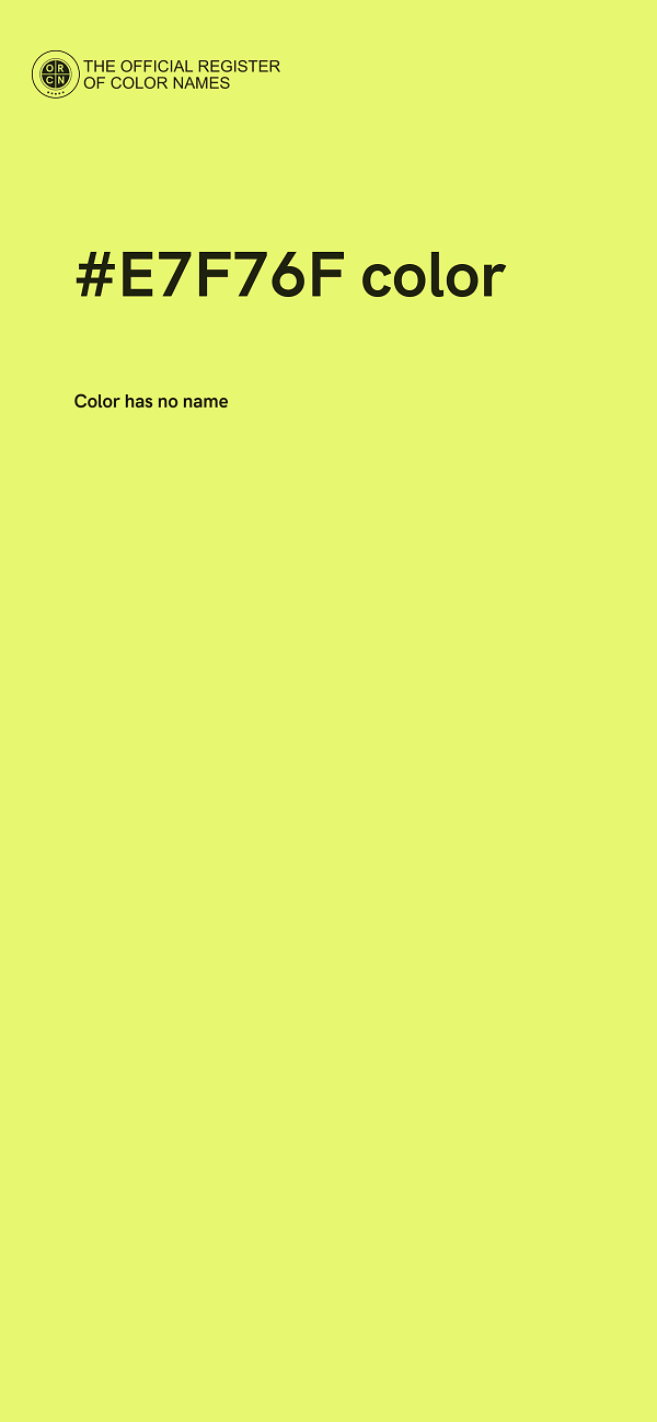 #E7F76F color image