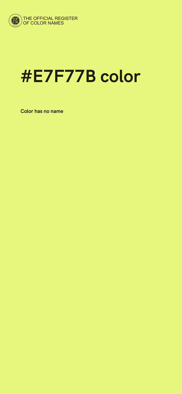 #E7F77B color image