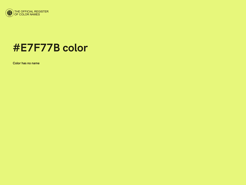 #E7F77B color image