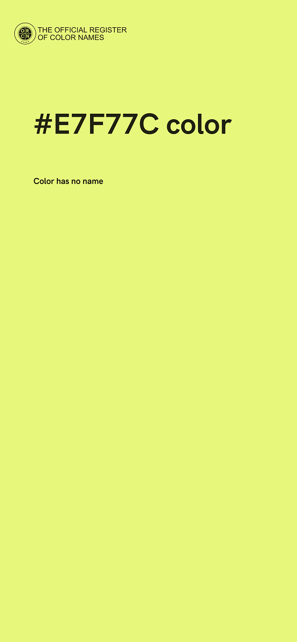 #E7F77C color image