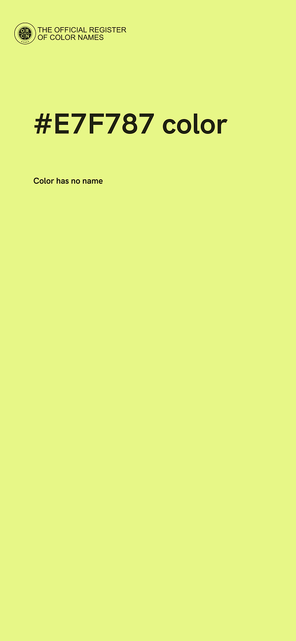 #E7F787 color image