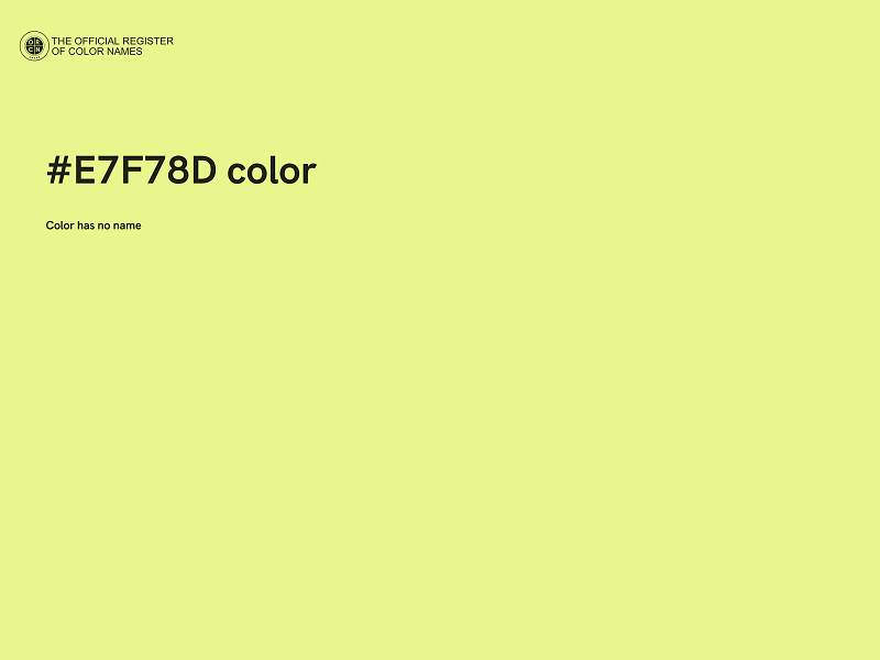 #E7F78D color image