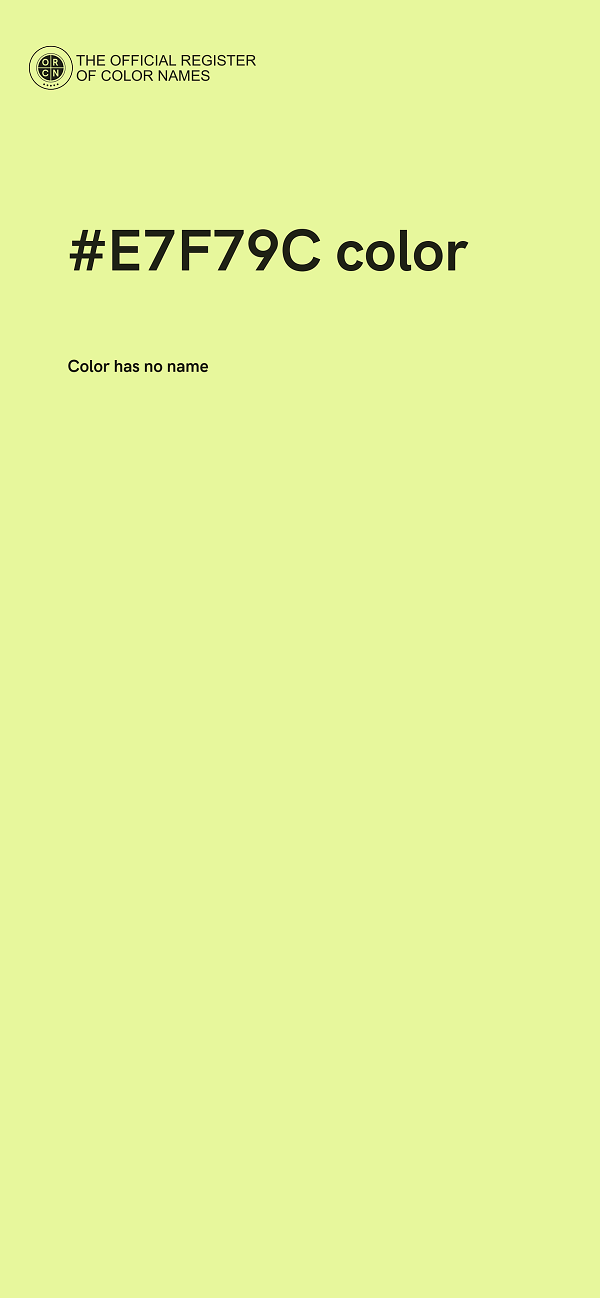 #E7F79C color image