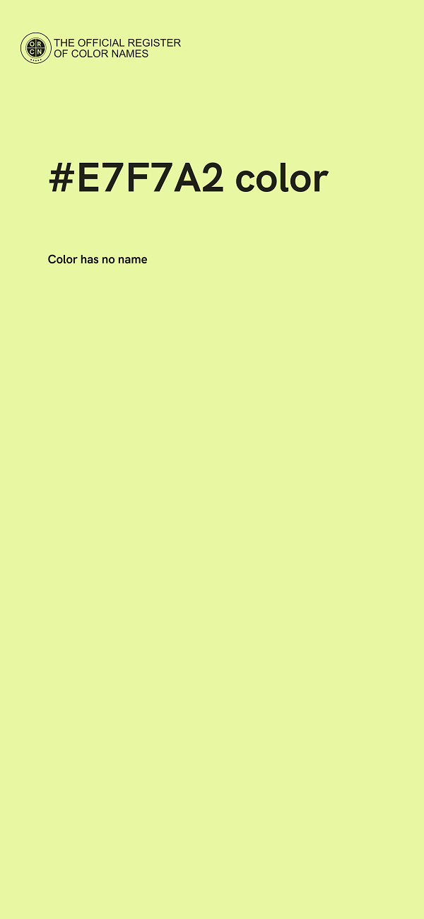 #E7F7A2 color image