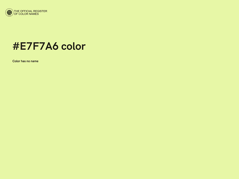 #E7F7A6 color image