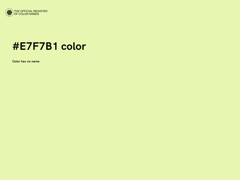 #E7F7B1 color image