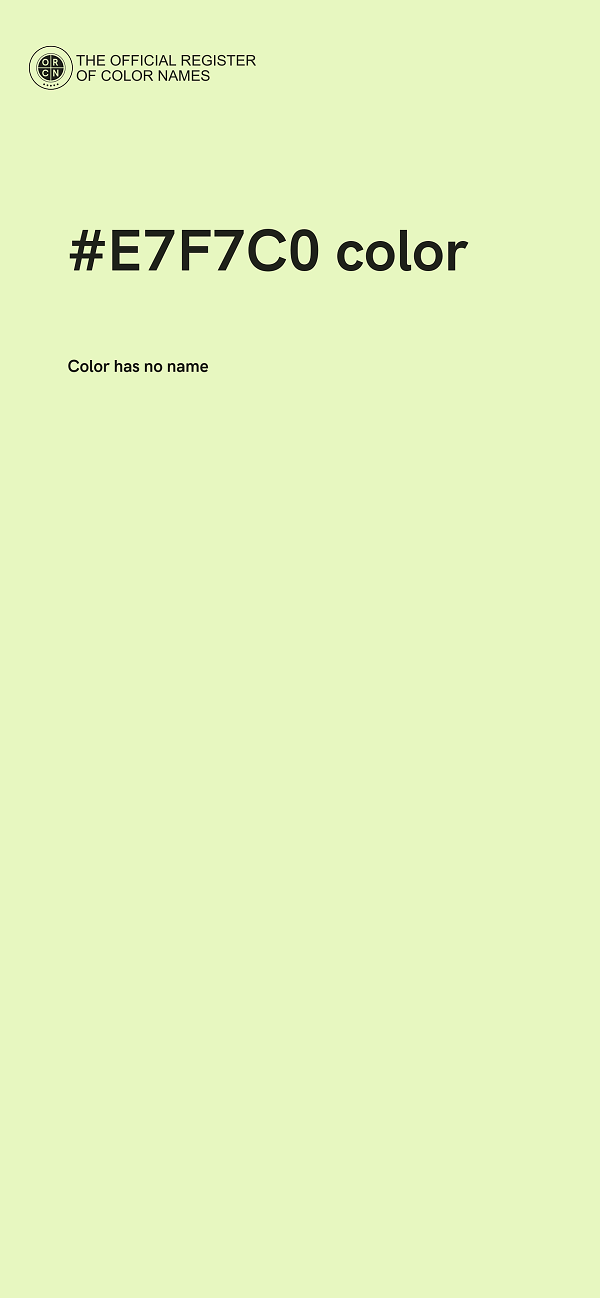 #E7F7C0 color image