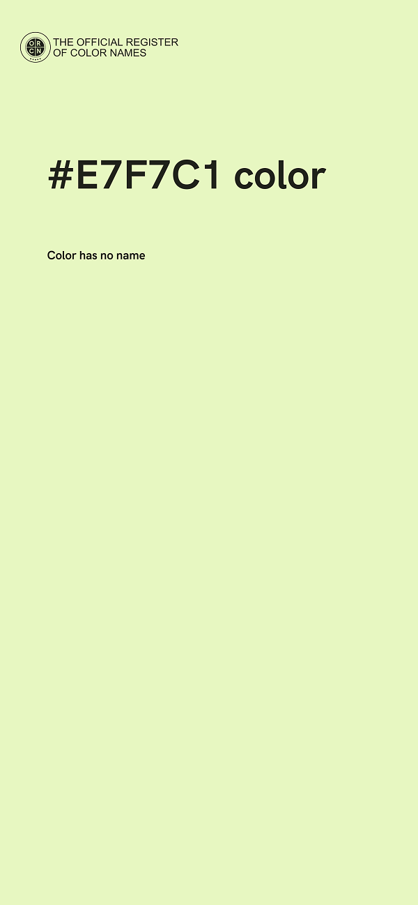 #E7F7C1 color image