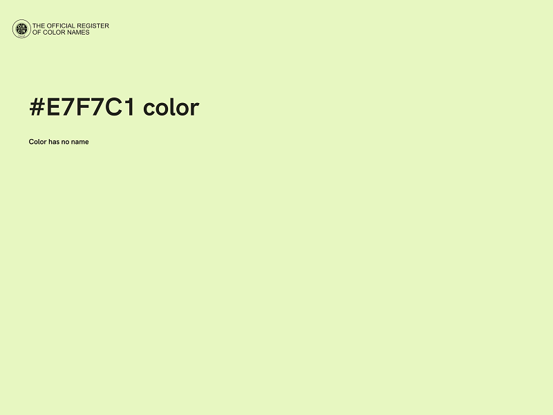 #E7F7C1 color image