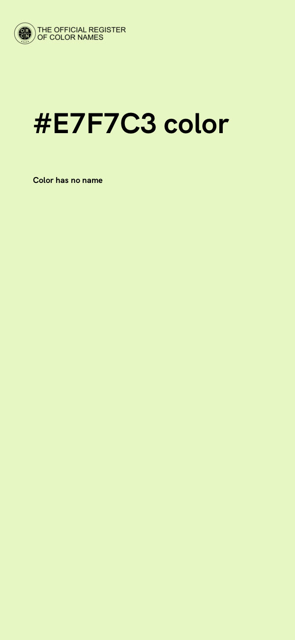#E7F7C3 color image