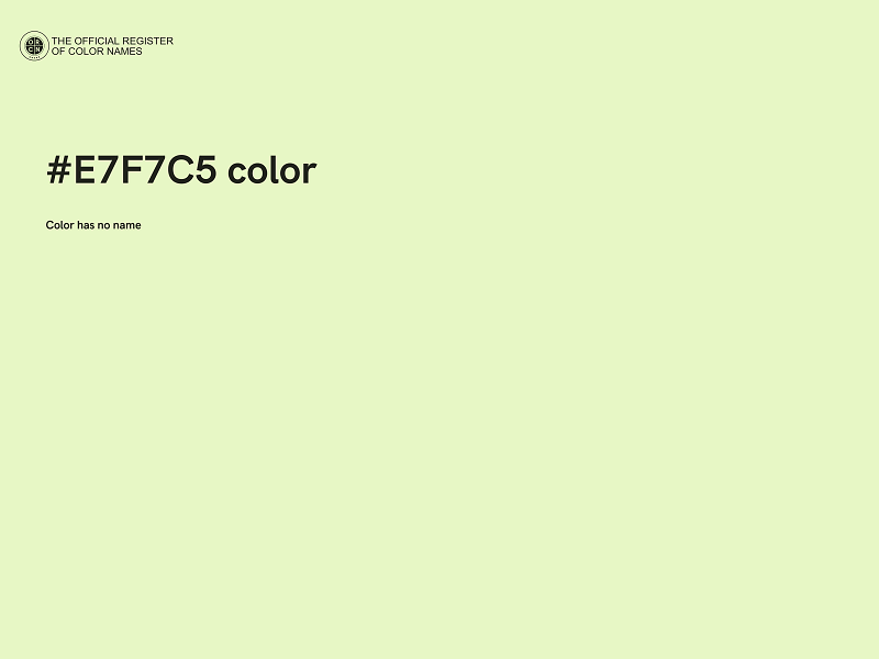 #E7F7C5 color image