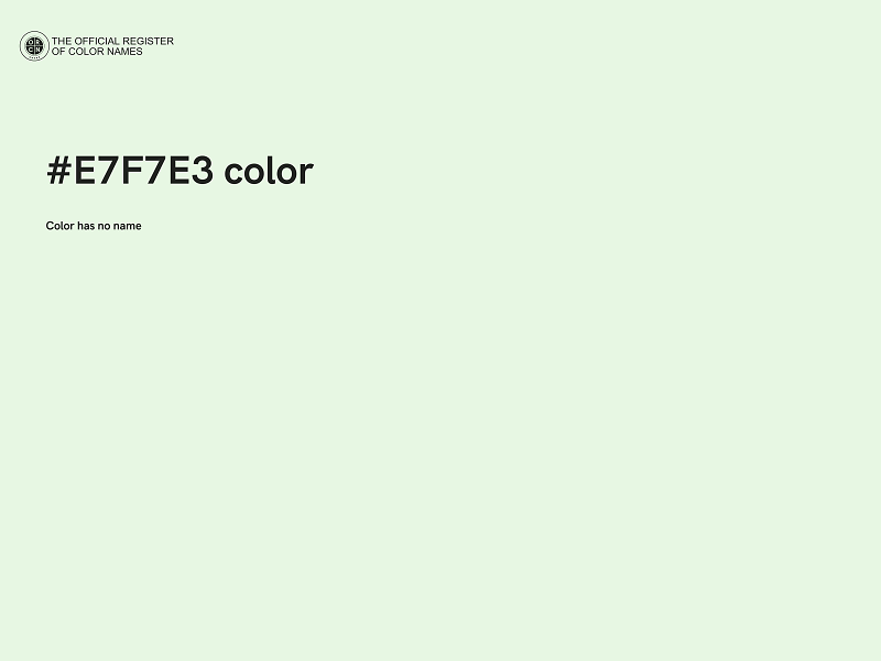 #E7F7E3 color image
