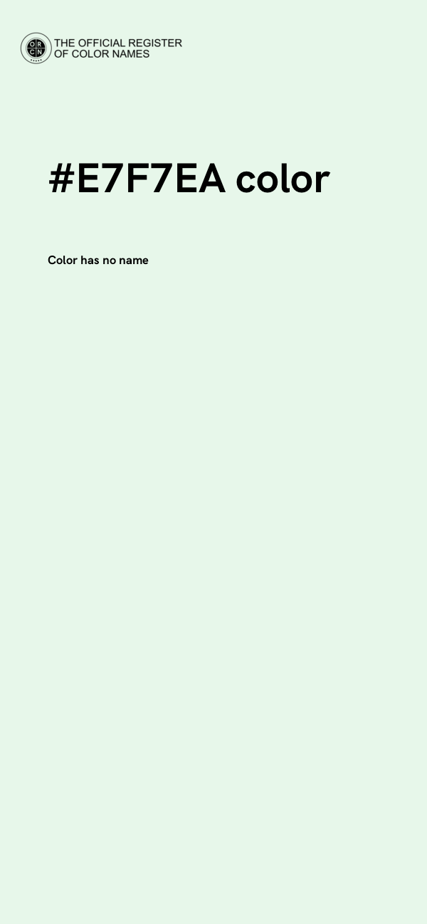 #E7F7EA color image