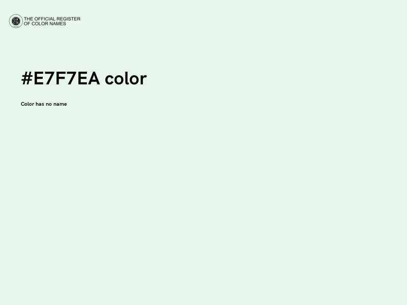 #E7F7EA color image