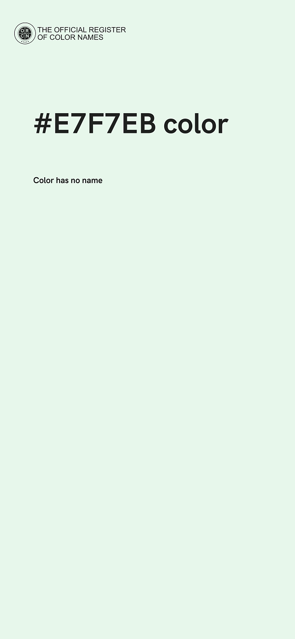 #E7F7EB color image