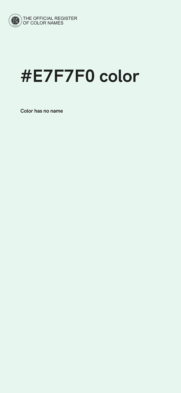 #E7F7F0 color image