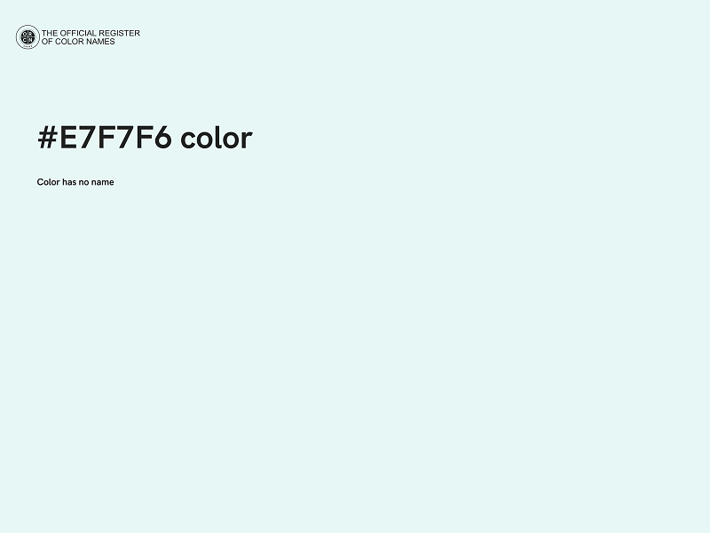#E7F7F6 color image