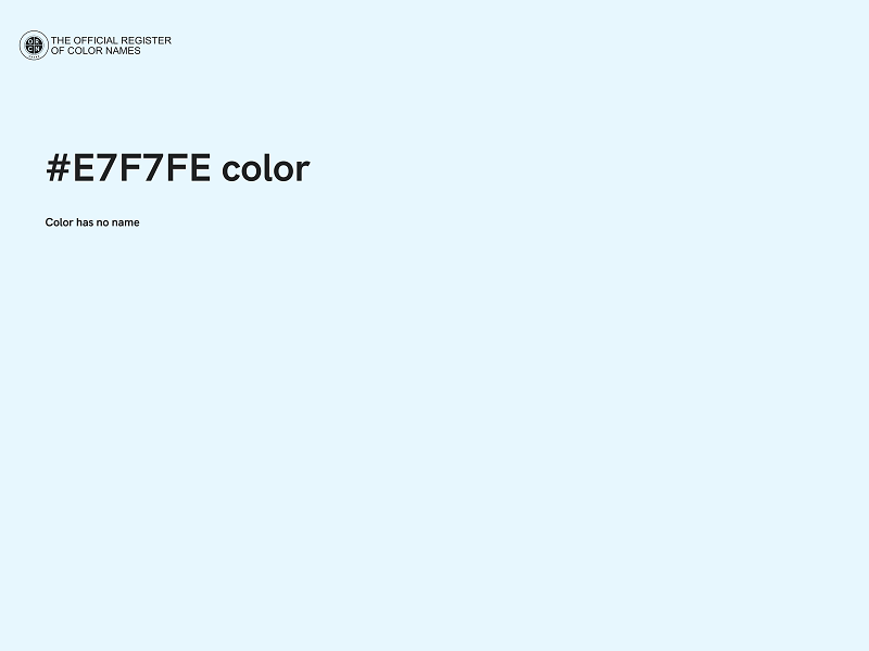 #E7F7FE color image