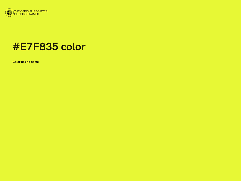 #E7F835 color image