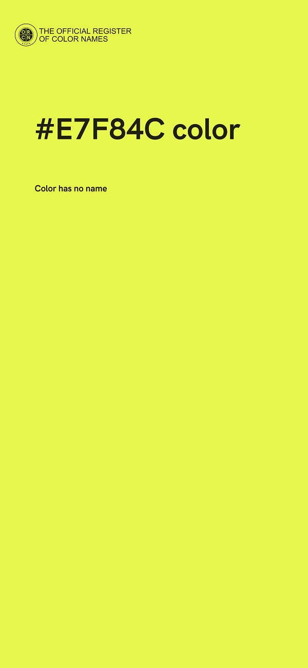 #E7F84C color image