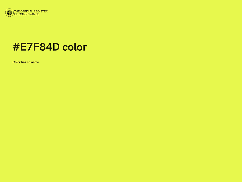 #E7F84D color image