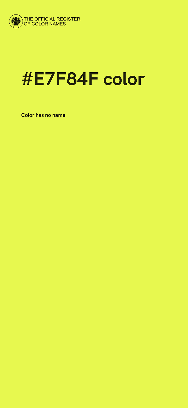 #E7F84F color image