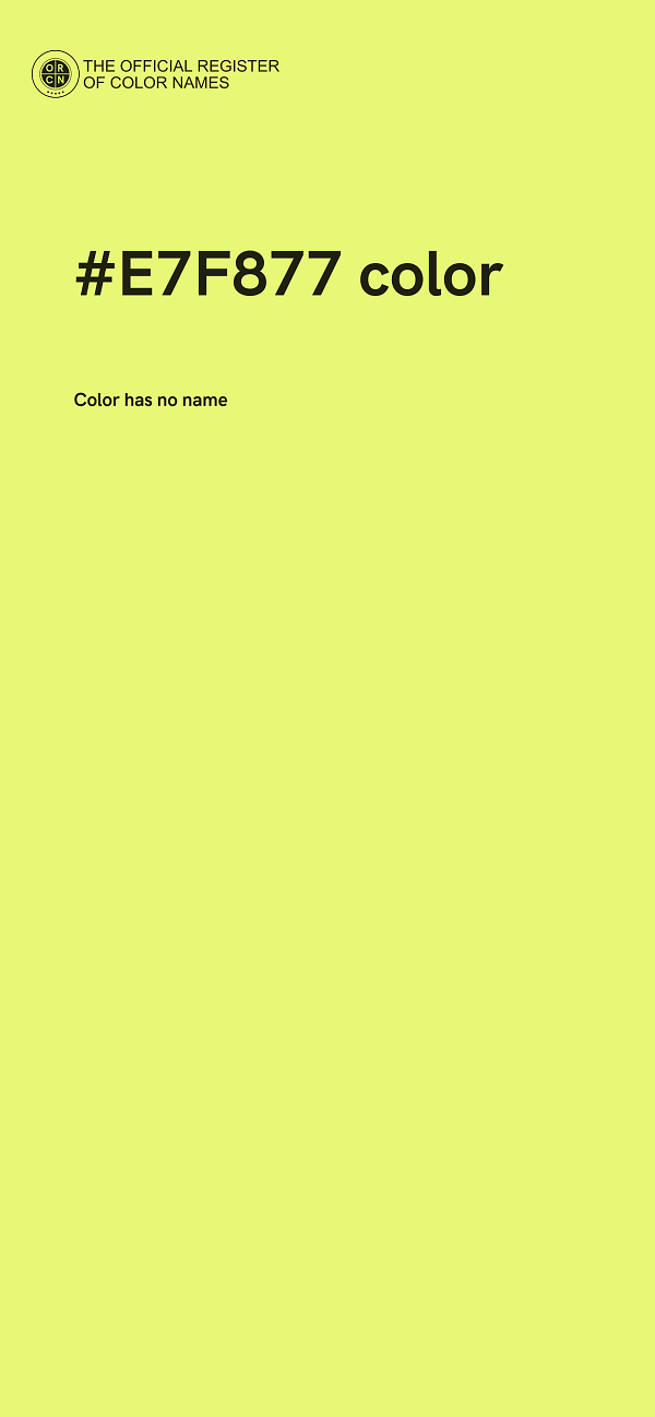 #E7F877 color image
