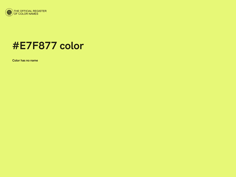 #E7F877 color image