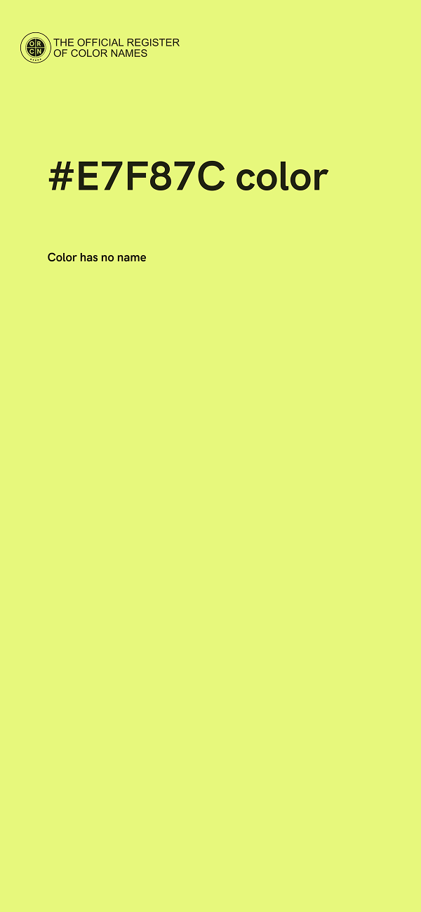 #E7F87C color image
