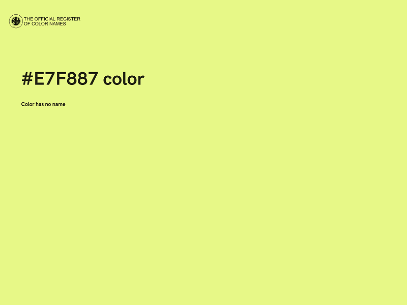 #E7F887 color image