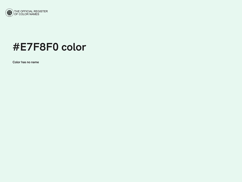 #E7F8F0 color image