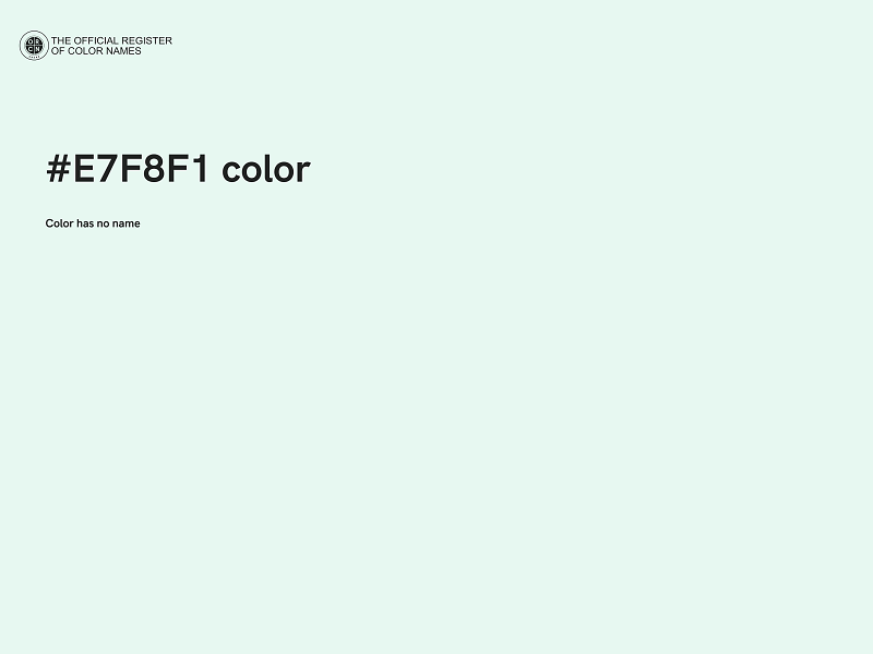 #E7F8F1 color image