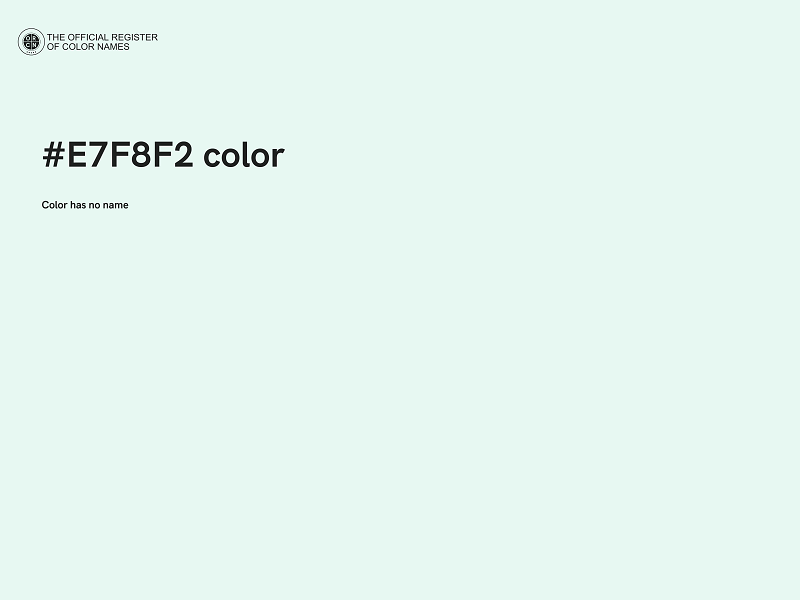 #E7F8F2 color image