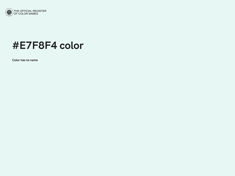 #E7F8F4 color image