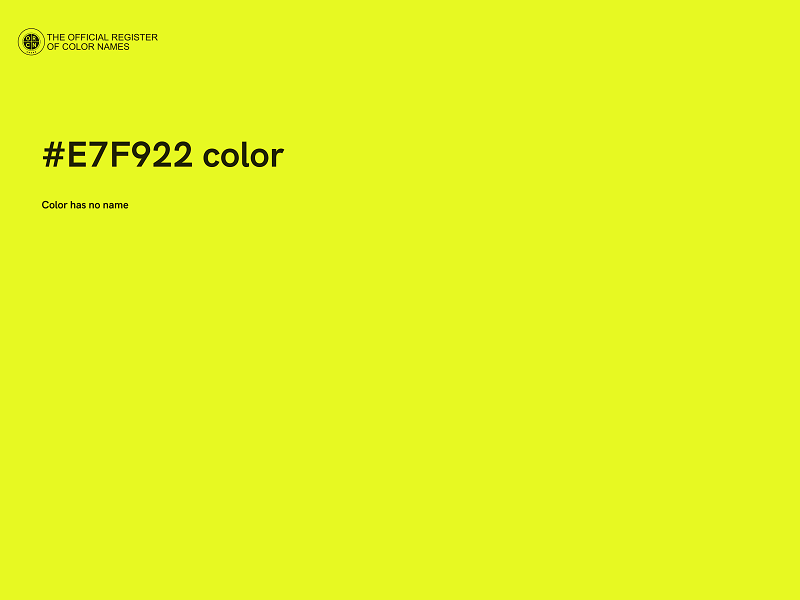 #E7F922 color image