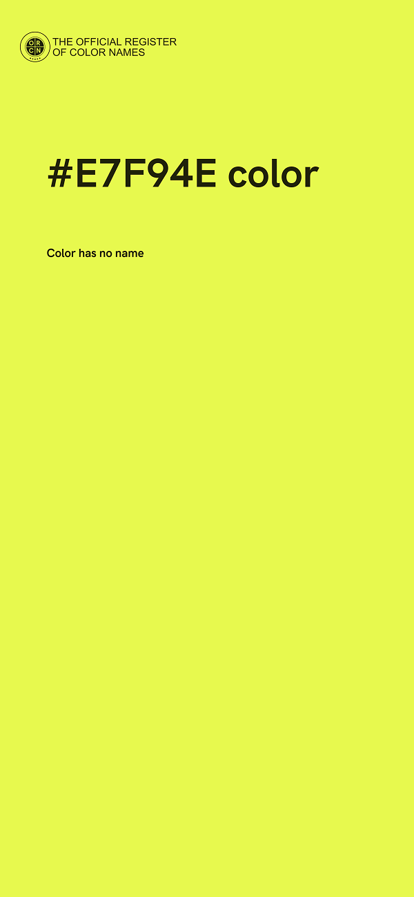 #E7F94E color image