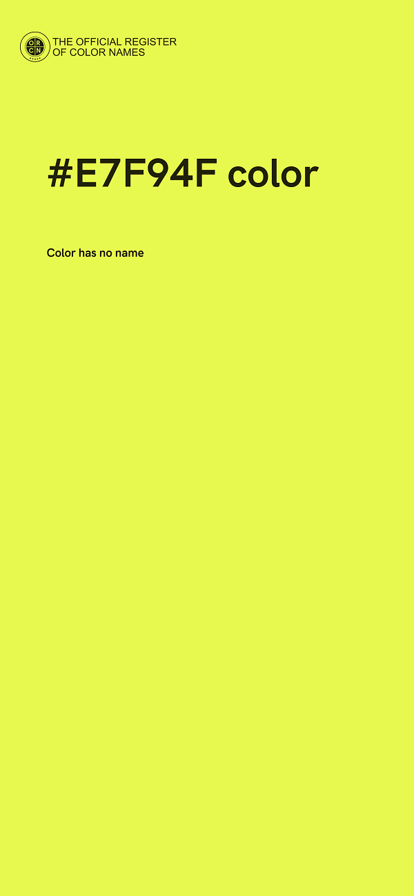 #E7F94F color image