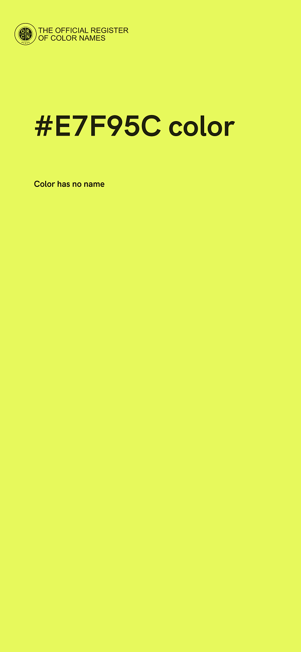 #E7F95C color image