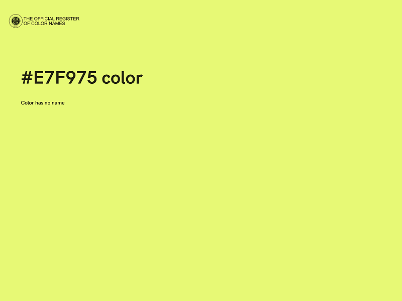 #E7F975 color image