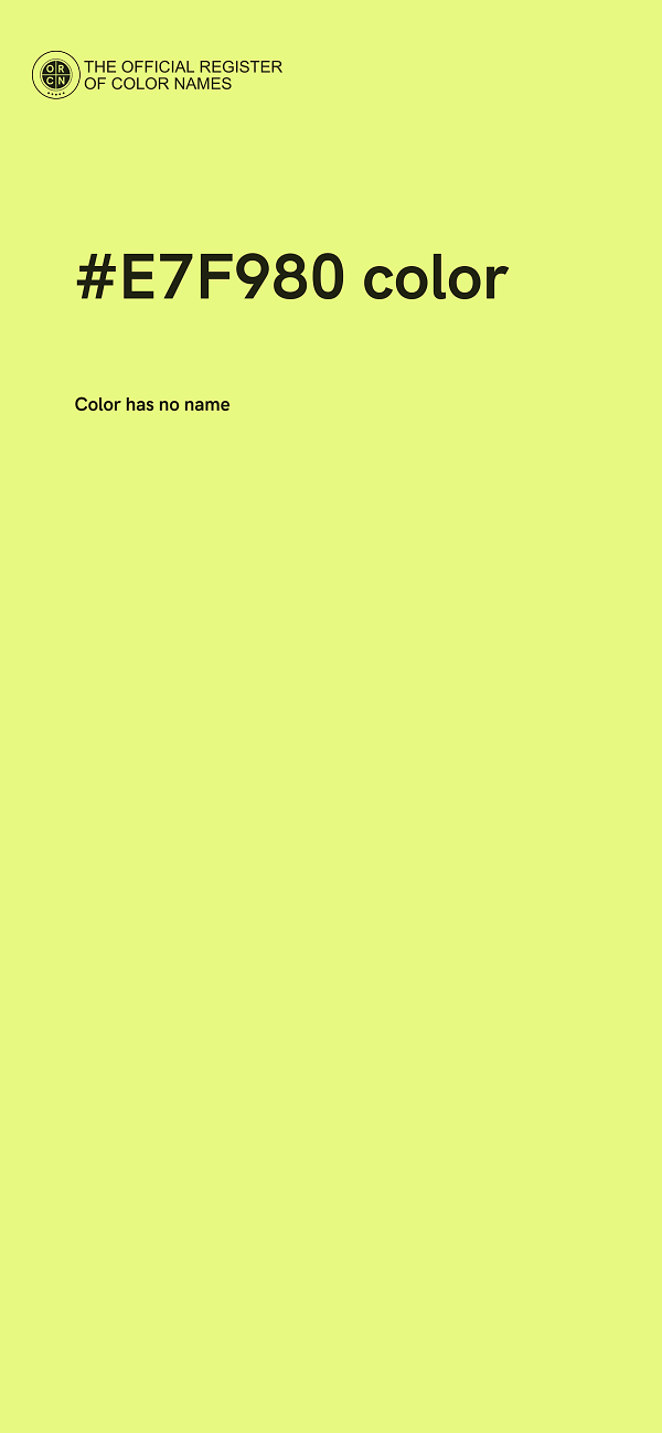 #E7F980 color image