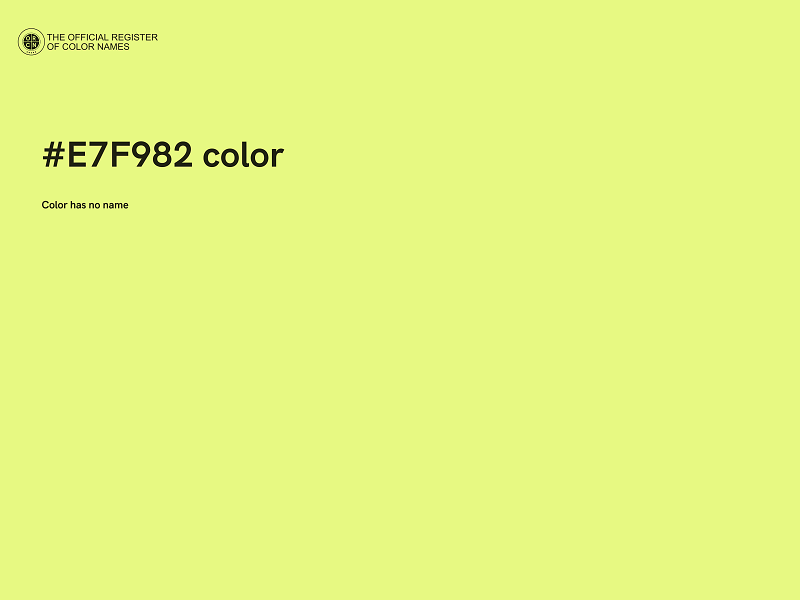 #E7F982 color image