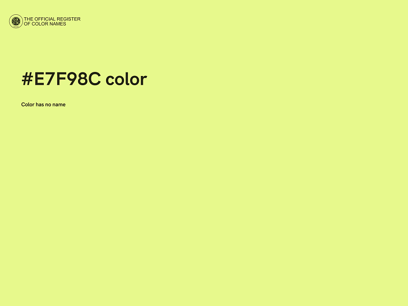 #E7F98C color image