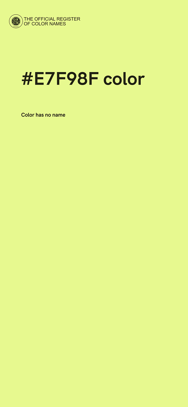 #E7F98F color image