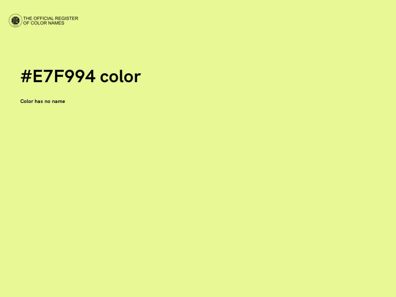 #E7F994 color image