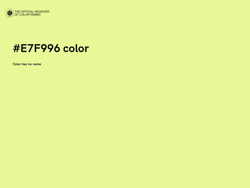 #E7F996 color image