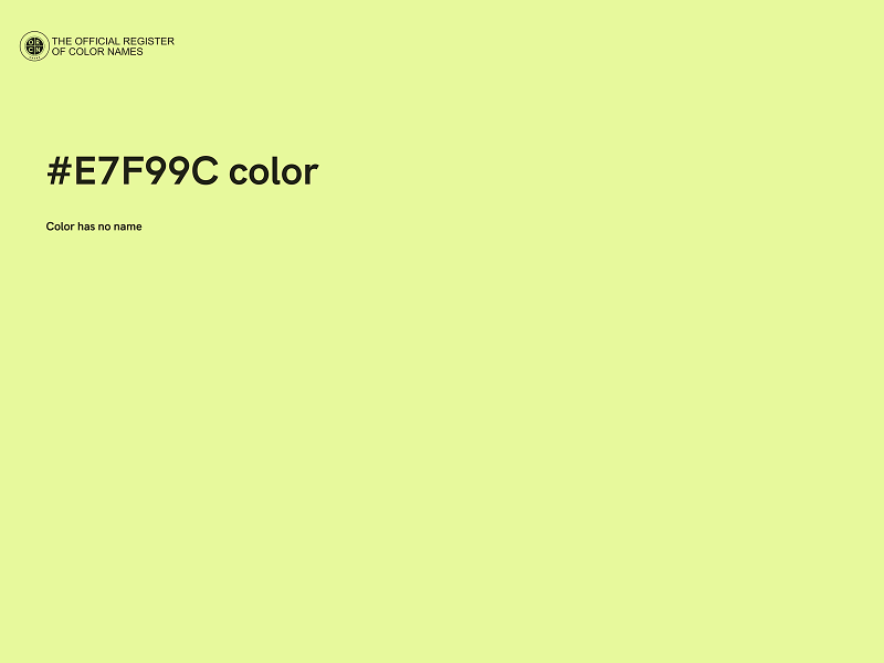 #E7F99C color image