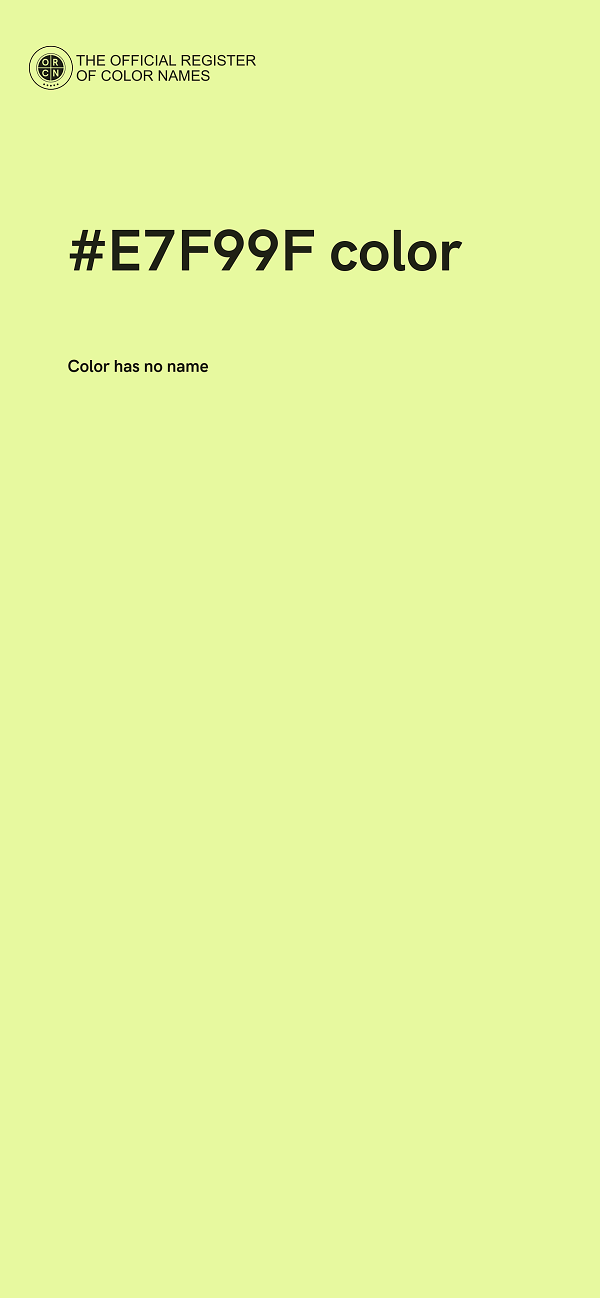 #E7F99F color image