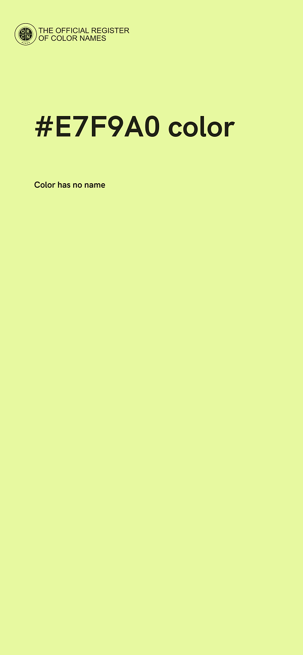 #E7F9A0 color image