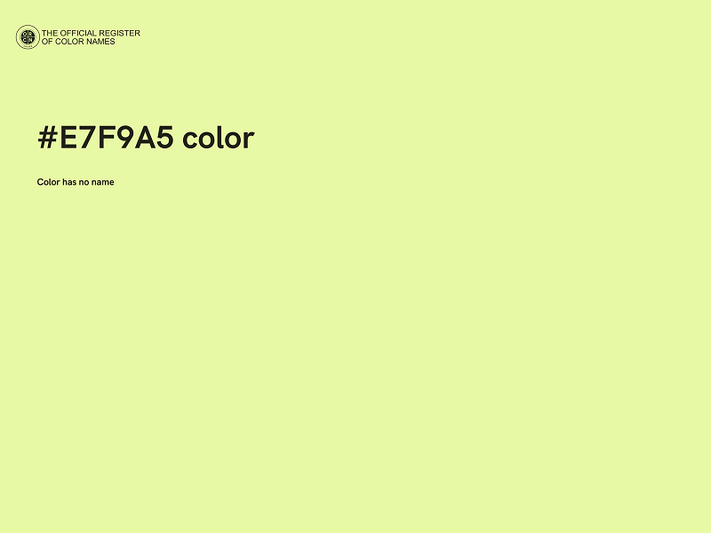 #E7F9A5 color image