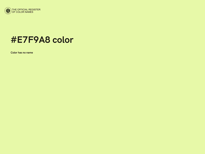 #E7F9A8 color image